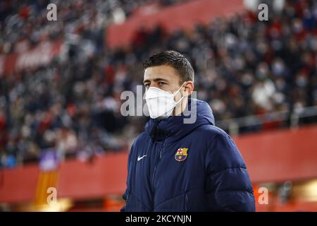 15 Clément Lenglet du FC Barcelone pendant le match de la Liga Santander entre le RCD Mallorca et le FC Barcelone au stade son Moix sur 02 janvier 2022 à Majorque, Espagne. (Photo par Xavier Bonilla/NurPhoto) Banque D'Images