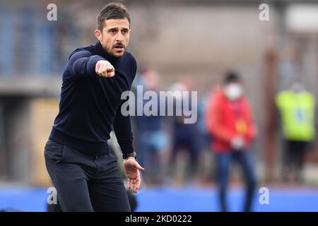 Alessio Dionisi (entraîneur en chef Sassuolo) pendant le football italien série A match Empoli FC vs US Sassuolo sur 09 janvier 2022 au stade Carlo Castellani à Empoli, Italie (photo de Lisa Guglielmi/LiveMedia/NurPhoto) Banque D'Images