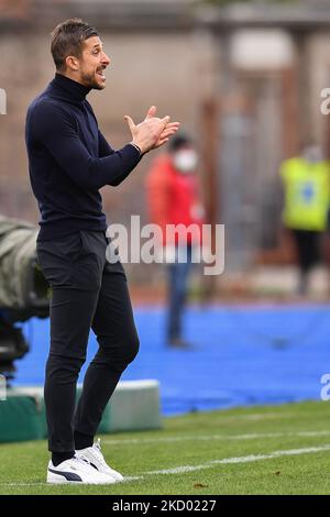 Alessio Dionisi (entraîneur en chef Sassuolo) pendant le football italien série A match Empoli FC vs US Sassuolo sur 09 janvier 2022 au stade Carlo Castellani à Empoli, Italie (photo de Lisa Guglielmi/LiveMedia/NurPhoto) Banque D'Images