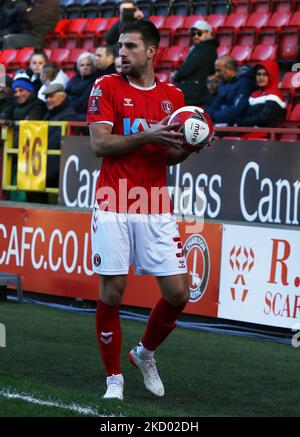 Ben Purrington, de Charlton Athletic, lors de la troisième ronde de la coupe FA entre Charlton Atheltic et Norwich City au ValleyStadium, Londres, le 09th janvier 2022 (photo d'action Foto Sport/NurPhoto) Banque D'Images