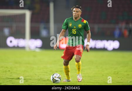 Pierre Kunde du Cameroun pendant le Cameroun contre le Burkina Faso, coupe africaine des Nations, au stade Paul Biya sur 9 janvier 2022. (Photo par Ulrik Pedersen/NurPhoto) Banque D'Images