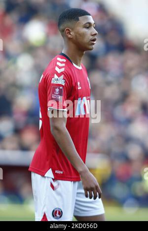 Charlton Athletic's Mason Burstow lors de la troisième ronde de la FA Cup entre Charlton Atheltic et Norwich City au ValleyStadium, Londres, le 09th janvier 2022 (photo d'action Foto Sport/NurPhoto) Banque D'Images