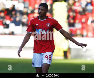 Charlton Athletic's Mason Burstow lors de la troisième ronde de la FA Cup entre Charlton Atheltic et Norwich City au ValleyStadium, Londres, le 09th janvier 2022 (photo d'action Foto Sport/NurPhoto) Banque D'Images