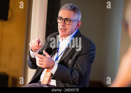 Fabrizio Pregliasco assiste au musée il Tempo Della Salute au Museo Nazionale della Scienza e della Tecnologia Leonardo da Vinci on 05 novembre 2021 à Milan, Italie. (Photo par Alessandro Bremec/NurPhoto) Banque D'Images