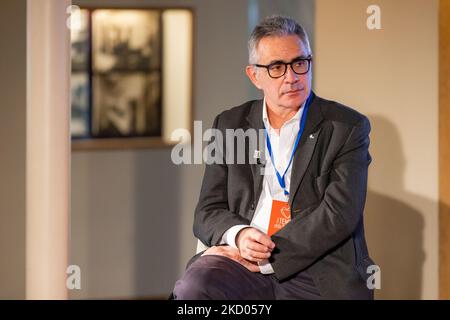 Fabrizio Pregliasco assiste au musée il Tempo Della Salute au Museo Nazionale della Scienza e della Tecnologia Leonardo da Vinci on 05 novembre 2021 à Milan, Italie. (Photo par Alessandro Bremec/NurPhoto) Banque D'Images