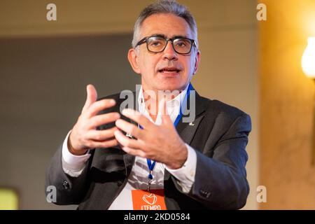 Fabrizio Pregliasco assiste au musée il Tempo Della Salute au Museo Nazionale della Scienza e della Tecnologia Leonardo da Vinci on 05 novembre 2021 à Milan, Italie. (Photo par Alessandro Bremec/NurPhoto) Banque D'Images