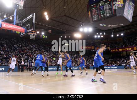 Match entre le FC Barcelone et l'AX Armani Exchange Milan, correspondant à la semaine 20 de l'Euroligue, joué au Palau Blaugrana, le 11th janvier 2022, à Barcelone, Espagne. -- (photo par Urbanandsport/NurPhoto) Banque D'Images