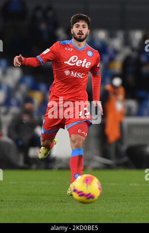 Antonio Cioffi de SSC Napoli pendant le match de Coppa Italia entre SSC Napoli et ACF Fiorentina au Stadio Diego Armando Maradona Naples Italie le 13 janvier 2022. (Photo de Franco Romano/NurPhoto) Banque D'Images