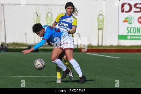 Giorgia Tudisco (23) Pomigliano Calcio Femminile lors du championnat italien de football League A Women 2021/2022 match entre Pomigliano Femminile vs Juventus Women au stade Ugo Gobbato le 16 janvier 2022 (photo par Andrea d'amico/LiveMedia/NurPhoto) Banque D'Images