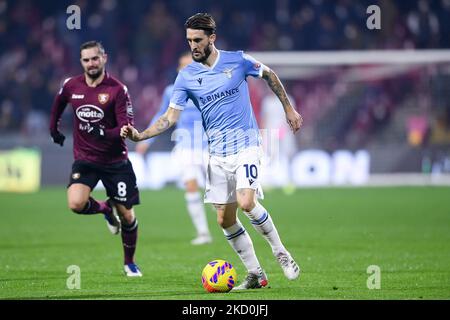 Luis Alberto de SS Lazio pendant la série Un match entre les Etats-Unis Salernitana 1919 et SS Lazio au Stadio Arechi, Salerno, Italie, le 15 janvier 2022. (Photo de Giuseppe Maffia/NurPhoto) Banque D'Images