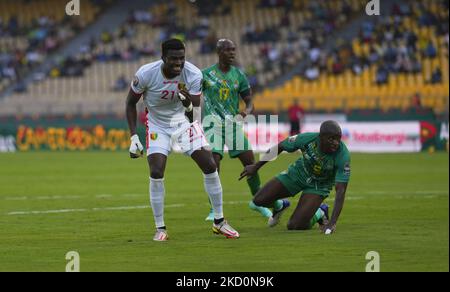 !! !G0g21! Pendant la Guinée contre le Zimbabwe , coupe africaine des nations, au stade Ahmadou Ahidjo sur 18 janvier 2022. (Photo par Ulrik Pedersen/NurPhoto) Banque D'Images