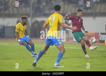 Adam Masina, du Maroc, contre le Gabon, coupe africaine des Nations, au stade Ahmadou Ahidjo sur 18 janvier 2022. (Photo par Ulrik Pedersen/NurPhoto) Banque D'Images