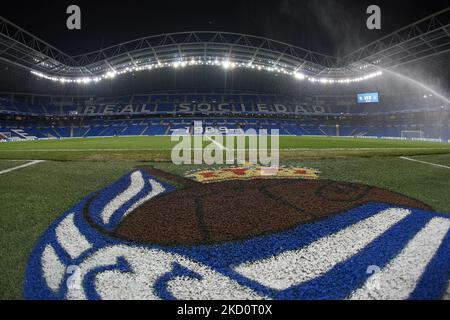 Stade Reale Arena vue générale avant le match Copa del Rey entre Real Sociedad et Club Atletico de Madrid à la Reale Arena sur 19 janvier 2022 à San Sebastian, Espagne. (Photo de Jose Breton/Pics action/NurPhoto) Banque D'Images