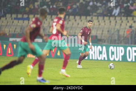 Adam Masina, du Maroc, contre le Gabon, coupe africaine des Nations, au stade Ahmadou Ahidjo sur 18 janvier 2022. (Photo par Ulrik Pedersen/NurPhoto) Banque D'Images