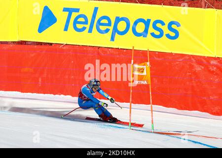 GOGGGGIA Sofia (ITA) en action pendant la course de ski alpin 2022 FIS coupe du monde de ski - la colline des femmes sur 22 janvier 2022 à la pente Olympia à Cortina d'Ampezzo, Italie (photo par Luca Tedeschi/LiveMedia/NurPhoto) Banque D'Images