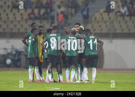 Équipe Malawis au Maroc contre le Malawi, coupe africaine des nations, au stade Ahmadou Ahidjo sur 25 janvier 2022. (Photo par Ulrik Pedersen/NurPhoto) Banque D'Images