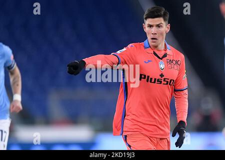 Matteo Pessina d'Atalanta BC gestes pendant la série Un match entre SS Lazio et Atalanta BC au Stadio Olimpico, Rome, Italie, le 22 janvier 2022. (Photo de Giuseppe Maffia/NurPhoto) Banque D'Images