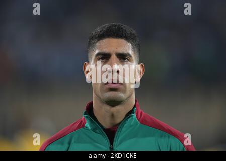 Adam Masina, du Maroc, contre le Malawi, coupe africaine des Nations, au stade Ahmadou Ahidjo sur 25 janvier 2022. (Photo par Ulrik Pedersen/NurPhoto) Banque D'Images