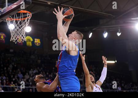 Rolands Smits lors du match entre le FC Barcelone et l'ASVEL Lyon-Villeurbanne, correspondant à la semaine 23 de l'Euroligue, joué au Palau Blaugrana, le 27th janvier 2022, à Barcelone, Espagne. -- (photo par Urbanandsport/NurPhoto) Banque D'Images