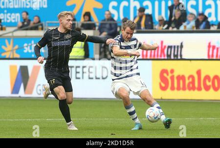 Duisburg, Allemagne. 05th nov. 2022. Firo: 05.11.2022, football, football, 3rd division, 3rd Federal division, saison 2022/2023, 22/23, 15th match day MSV Duisburg - Spielvereinigung, SpVgg Bayreuth duels, Marvin Senger crédit: dpa/Alay Live News Banque D'Images