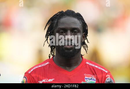 PA Modou Jagne de Gambie pendant le Cameroun contre la Gambie, coupe africaine des nations, au stade de Japoma sur 29 janvier 2022. (Photo par Ulrik Pedersen/NurPhoto) Banque D'Images