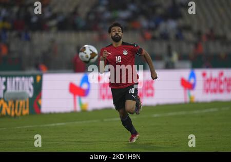Mohamed Salah (capitaine) de l'Égypte pendant le Maroc contre l'Égypte, coupe africaine des nations, au stade Ahmadou Ahidjo sur 30 janvier 2022. (Photo par Ulrik Pedersen/NurPhoto) Banque D'Images