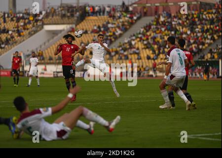 Achraf Hakimi du Maroc pendant le Maroc contre l'Egypte, coupe africaine des nations, au stade Ahmadou Ahidjo sur 30 janvier 2022. (Photo par Ulrik Pedersen/NurPhoto) Banque D'Images