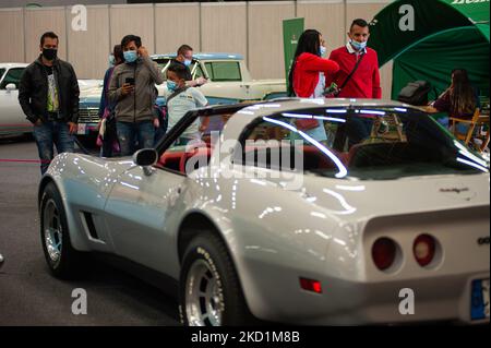 Une Corvette Stingray de Chevrolet pendant le salon de l'auto MCM 2022 à Corferias à Bogota, Colombie sur 28 janvier et 29 2022. (Photo par Sebastian Barros/NurPhoto) Banque D'Images