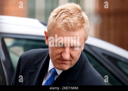 Ministre britannique sans portefeuille Oliver Dowden, député conservateur de Hertsmere, sur Downing Street à Londres, en Angleterre, en Ontario, 2 février 2022. (Photo de David Cliff/NurPhoto) Banque D'Images