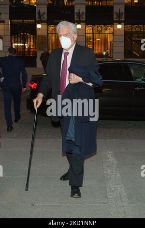 Mario Vargas Llosa participe au forum de la Commission ibéro-américaine à Madrid 1 février 2022 Espagne (photo d'Oscar Gonzalez/NurPhoto) Banque D'Images