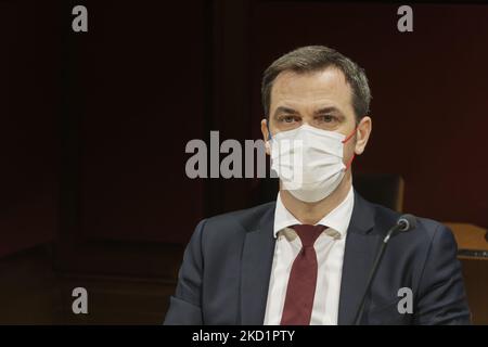 Le ministre français de la Santé Olivier Veran s'exprime lors d'une commission d'enquête parlementaire sur l'influence croissante de la société de conseil - 02 février 2022, Paris (photo de Daniel Pier/NurPhoto) Banque D'Images