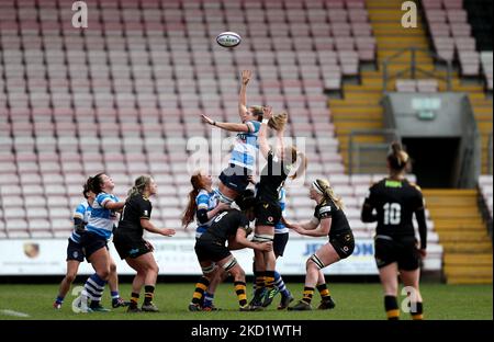 Une ligne lors du match FÉMININ ALLIANZ PREMIER 15S entre le DMP Durham Sharks et les London Wasps à la Northern Echo Arena, Darlington, le samedi 5th février 2022. (Photo de Chris Booth/MI News/NurPhoto) Banque D'Images