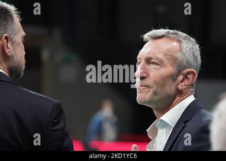 marco bonitta (1Â° allenatore consar ravenna)ar grbic nikola (1Â° sir safety conad pérouse) pendant le Volleyball Italien Serie A Men SuperLeague Championship Sir Safety Conad Pérouse vs Consar Ravenna sur 05 février 2022 au PalaBarton à Pérouse, Italie (photo par Loris Cerquiglini/LiveMedia/Nurena) Banque D'Images