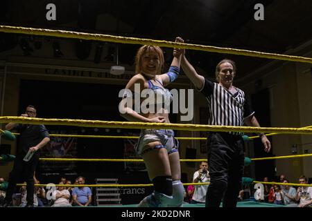 Maya Yukihi contre Sara León, RCW Wrestling combat à Barcelone, 22.10.2022 Banque D'Images