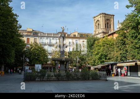 Grenade, Espagne - 28 octobre 2022 : fontaine Fuente de los Gigantones à Grenade Banque D'Images