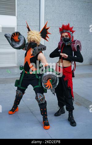 Cosplayer pose lors du salon 'Japan Weekend Madrid 2022' à l'IFEMA sur 12 février 2022 à Madrid, Espagne (photo d'Oscar Gonzalez/NurPhoto) Banque D'Images