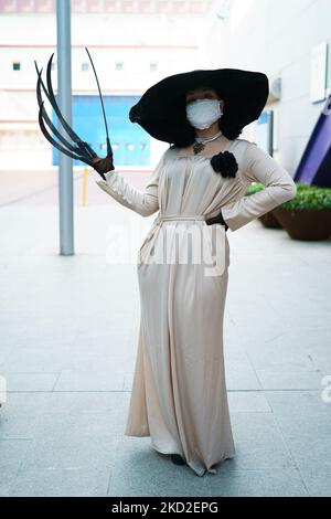 Cosplayer pose lors du salon 'Japan Weekend Madrid 2022' à l'IFEMA sur 12 février 2022 à Madrid, Espagne (photo d'Oscar Gonzalez/NurPhoto) Banque D'Images