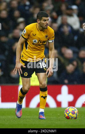 Wolverhampton Wandererss' Conor Coady lors de la première ligue entre Tottenham Hotspur et Wolverhampton Wanderers au stade Tottenham Hotspur, Londres, Angleterre, le 13th février 2022 (photo par action Foto Sport/NurPhoto) Banque D'Images