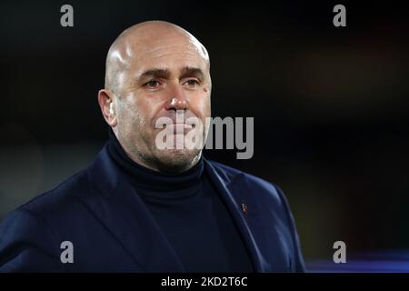 Le président Stefano Bandecchi (Ternana) pendant le match de football italien série B Ternana Calcio vs AC Monza sur 15 février 2022 au Stadio Libero Liberati à Terni, Italie (photo de Luca Marchetti/LiveMedia/NurPhoto) Banque D'Images