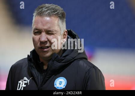 Darren Ferguson, directeur de Peterborough United, est photographié avant le match du championnat Sky Bet entre Peterborough United et Reading au Weston Homes Stadium, Peterborough, le mercredi 16th février 2022. (Photo de James HolyOak/MI News/NurPhoto) Banque D'Images