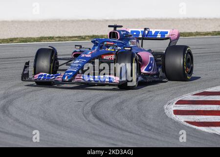 14 Fernando Alonso, BTW Alpine F1 Team, A522, action lors des épreuves d'hiver de Formule 1 au circuit de Barcelone - Catalunya sur 23 février 2022 à Barcelone, Espagne. (Photo par Xavier Bonilla/NurPhoto) Banque D'Images