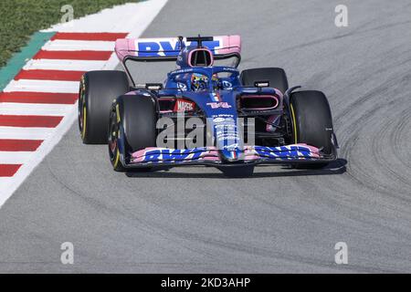 14 Fernando Alonso, BTW Alpine F1 Team, A522, action lors des épreuves d'hiver de Formule 1 au circuit de Barcelone - Catalunya sur 23 février 2022 à Barcelone, Espagne. (Photo par Xavier Bonilla/NurPhoto) Banque D'Images