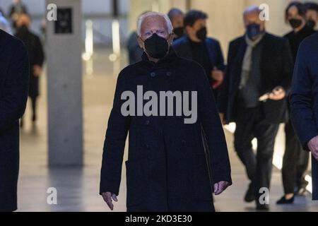 Giorgio Arman est vu quitter le spectacle de mode Emporio Armani pendant la semaine de mode de Milan automne/hiver 2022/2023 sur 24 février 2022 à Milan, Italie. (Photo de Cinzia Camela/LiveMedia/NurPhoto) Banque D'Images