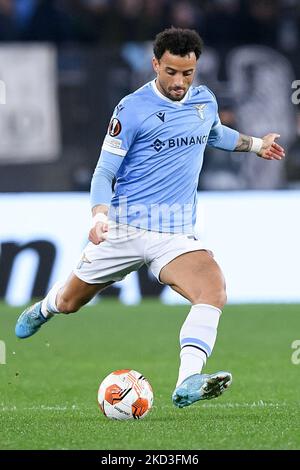 Felipe Anderson de SS Lazio pendant l'UEFA Europa League Knockout Round Play-offs Leg 2 entre SS Lazio et FC Porto au Stadio Olimpico, Rome, Italie, le 24 février 2022. (Photo de Giuseppe Maffia/NurPhoto) Banque D'Images