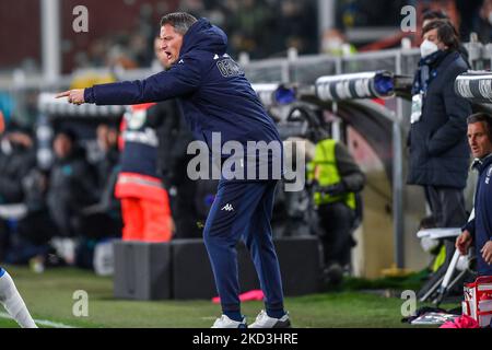 Alexander Blessin&#XA; entraîneur-chef pendant le football italien série A match Gênes CFC vs Inter - FC Internazionale on 25 février 2022 au stade Luigi Ferraris de Genova, Italie (photo de Danilo Vigo/LiveMedia/NurPhoto) Banque D'Images