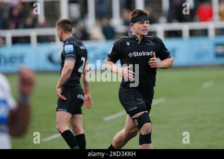 Jamie Blamire, de Newcastle Falcons, lors du match Gallagher Premiership entre Newcastle Falcons et Bath Rugby à Kingston Park, Newcastle, le samedi 26th février 2022.(photo de Chris Lishman/MI News/NurPhoto) Banque D'Images