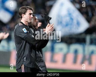 Dusan Vlahovic pendant la série Un match entre Empoli et Juventus à Empoli, sur 26 février 2022 (photo de Loris Roselli/NurPhoto) Banque D'Images