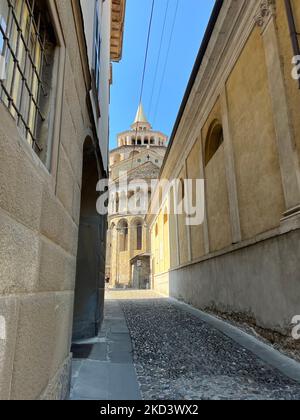 Allée à Citta Alta, Bergame, Italie Banque D'Images