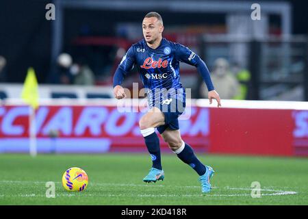 Stanislav Lobotka de SSC Napoli pendant la série Un match entre SS Lazio et SSC Napoli au Stadio Olimpico, Rome, Italie, le 27 février 2022. (Photo de Giuseppe Maffia/NurPhoto) Banque D'Images