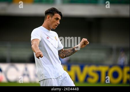 Portrait de Roma Roger Ibanez da Silva pendant le football italien série A match Hellas Verona FC vs AS Roma (portraits d'archives) sur 19 septembre 2021 au stade Marcantonio Bentegodi de Vérone, Italie (photo d'Ettore Griffoni/LiveMedia/NurPhoto) Banque D'Images